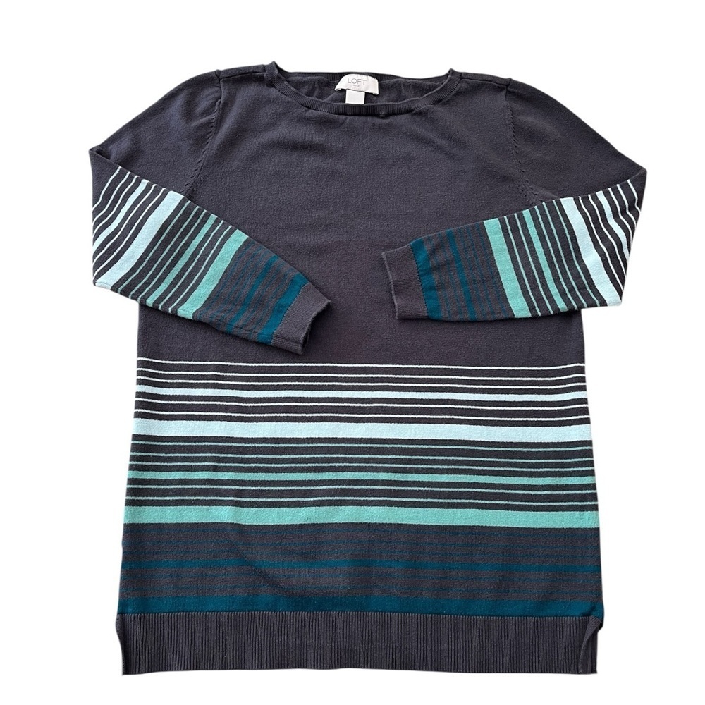 LOFT Striped Long Sleeve Sweater Size M